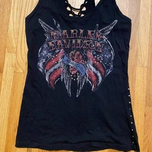 Harley Davidson Tank with Rivets and Cutout back